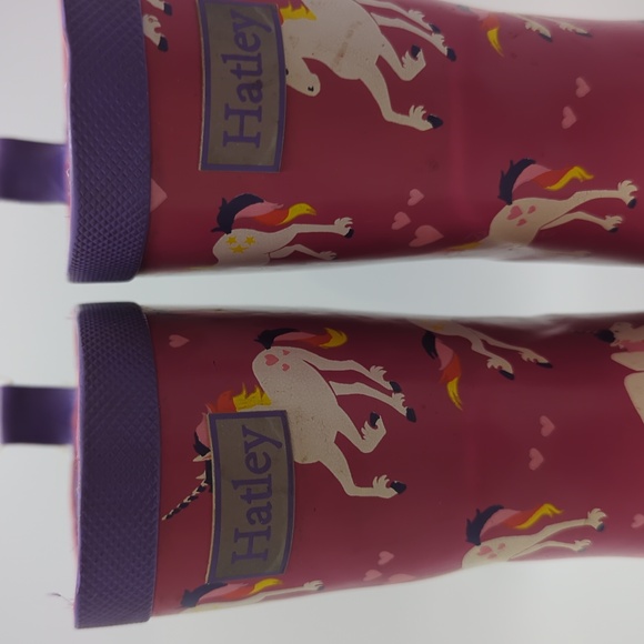 Hatley Girls Kids Printed Rain Boots Rainbow Unicorns 🌈 🦄 - Picture 12 of 14